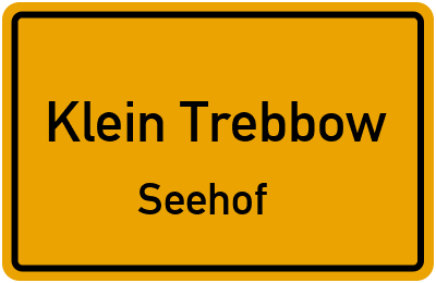 Straßenverzeichnis Klein Trebbow Seehof