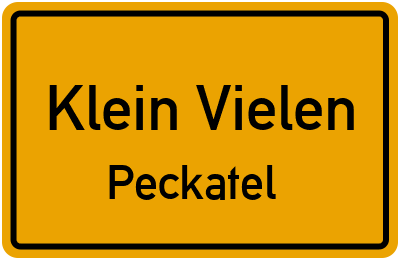 Straßenverzeichnis Klein Vielen Peckatel