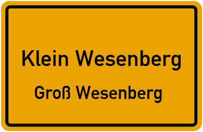Straßenverzeichnis Klein Wesenberg Groß Wesenberg