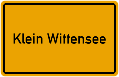 Ortsschild von Gemeinde Klein Wittensee in Schleswig-Holstein