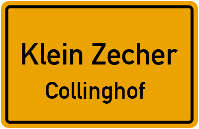 Straßenverzeichnis Klein Zecher Collinghof