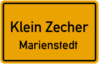 Straßenverzeichnis Klein Zecher Marienstedt