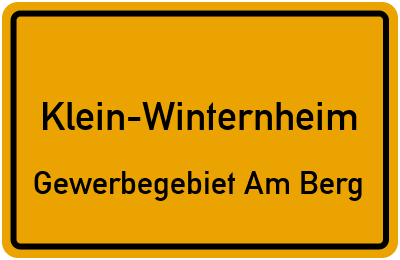 Straßenverzeichnis Klein-Winternheim Gewerbegebiet Am Berg