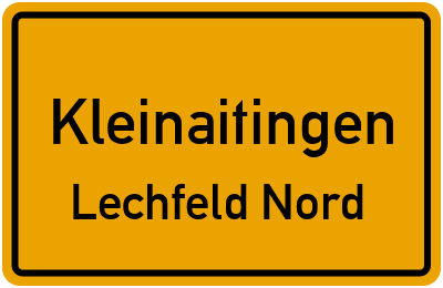 Straßenverzeichnis Kleinaitingen Lechfeld Nord