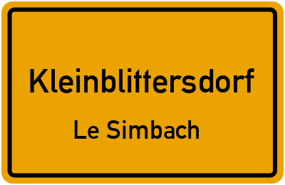 Straßenverzeichnis Kleinblittersdorf Le Simbach