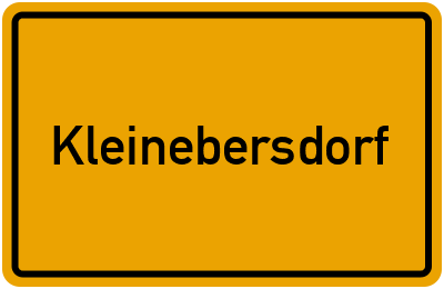 Ortsschild von Gemeinde Kleinebersdorf in Thüringen