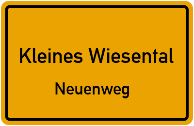 Straßenverzeichnis Kleines Wiesental Neuenweg