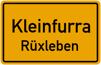 Straßenverzeichnis Kleinfurra Rüxleben