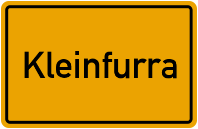 Ortsschild von Gemeinde Kleinfurra in Thüringen