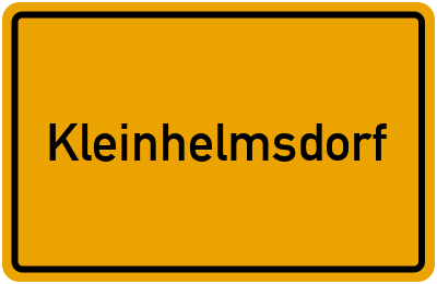 Ortsschild von Kleinhelmsdorf in Sachsen-Anhalt