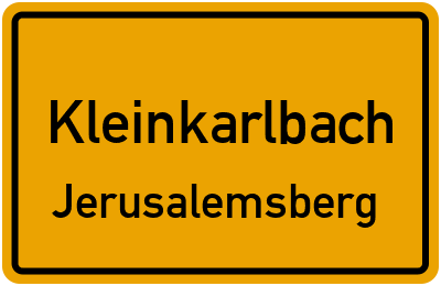 Straßenverzeichnis Kleinkarlbach Jerusalemsberg