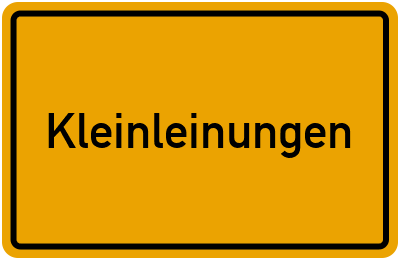Ortsschild von Gemeinde Kleinleinungen in Sachsen-Anhalt