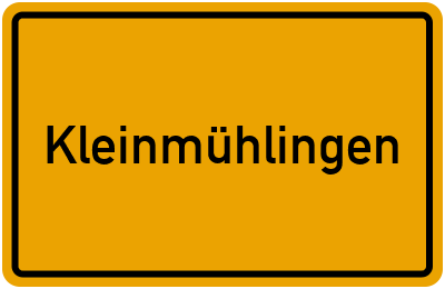 Ortsschild von Kleinmühlingen in Sachsen-Anhalt