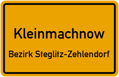 Straßenverzeichnis Kleinmachnow Bezirk Steglitz-Zehlendorf