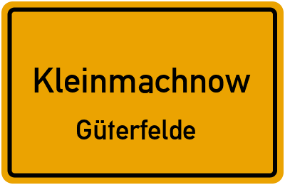 Straßenverzeichnis Kleinmachnow Güterfelde