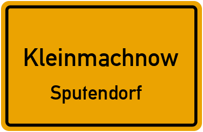 Straßenverzeichnis Kleinmachnow Sputendorf