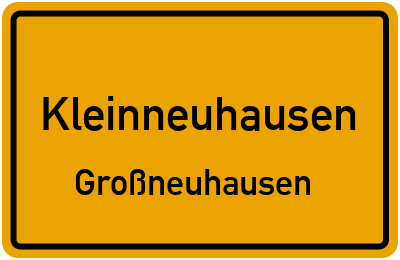Straßenverzeichnis Kleinneuhausen Großneuhausen