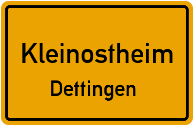 Straßenverzeichnis Kleinostheim Dettingen