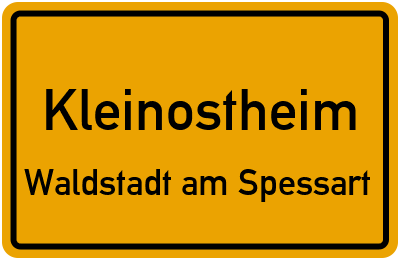 Straßenverzeichnis Kleinostheim Waldstadt am Spessart