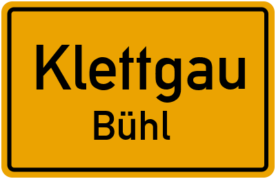 Ortsschild Klettgau Bühl