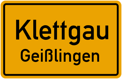 Ortsschild Klettgau Geißlingen