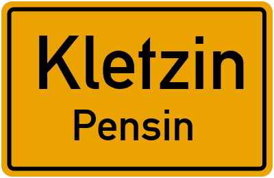 Straßenverzeichnis Kletzin Pensin