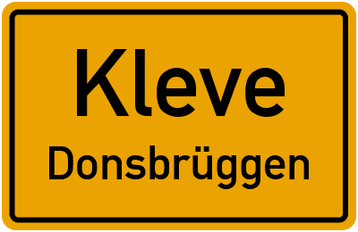 Ortsschild Kleve Donsbrüggen