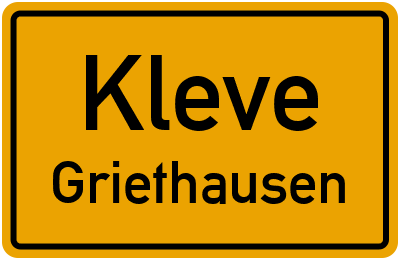 Ortsschild Kleve Griethausen