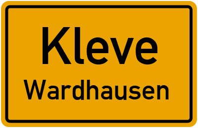 Ortsschild Kleve Wardhausen