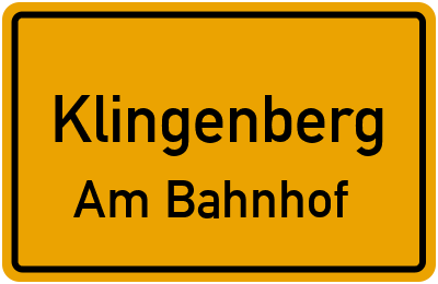 Straßenverzeichnis Klingenberg Am Bahnhof