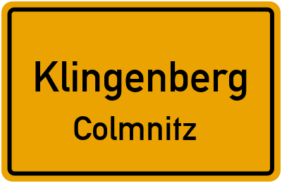 Straßenverzeichnis Klingenberg Colmnitz