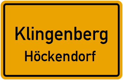 Straßenverzeichnis Klingenberg Höckendorf