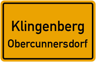 Straßenverzeichnis Klingenberg Obercunnersdorf