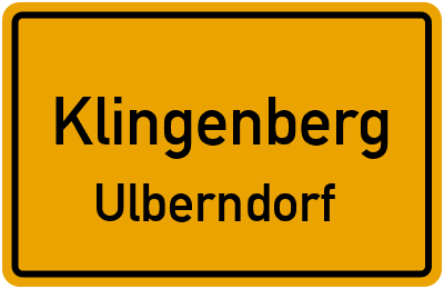 Straßenverzeichnis Klingenberg Ulberndorf