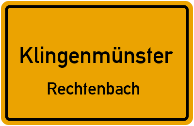Straßenverzeichnis Klingenmünster Rechtenbach