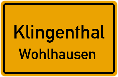 Straßenverzeichnis Klingenthal Wohlhausen