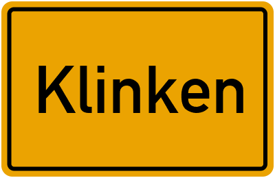 Ortsschild von Klinken in Mecklenburg-Vorpommern