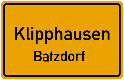 Straßenverzeichnis Klipphausen Batzdorf