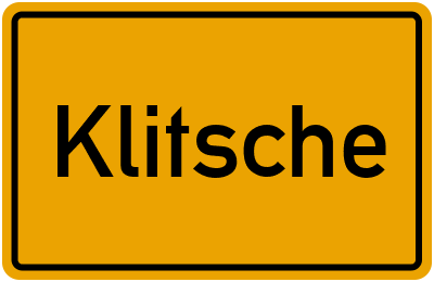Ortsschild von Gemeinde Klitsche in Sachsen-Anhalt