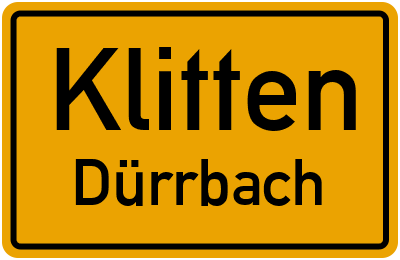 Straßenverzeichnis Klitten Dürrbach