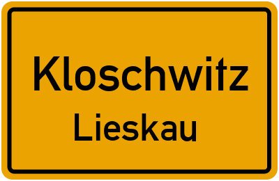 Straßenverzeichnis Kloschwitz Lieskau