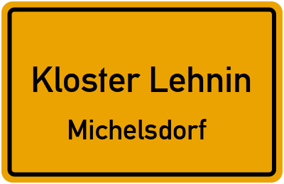 Straßenverzeichnis Kloster Lehnin Michelsdorf