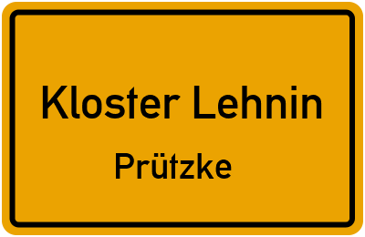 Ortsschild Kloster Lehnin Prützke