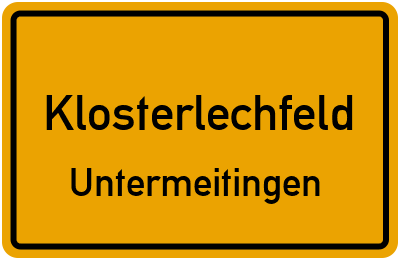 Straßenverzeichnis Klosterlechfeld Untermeitingen