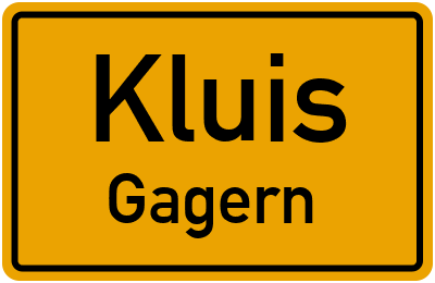 Straßenverzeichnis Kluis Gagern