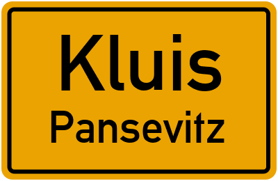 Straßenverzeichnis Kluis Pansevitz
