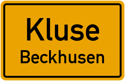 Straßenverzeichnis Kluse Beckhusen
