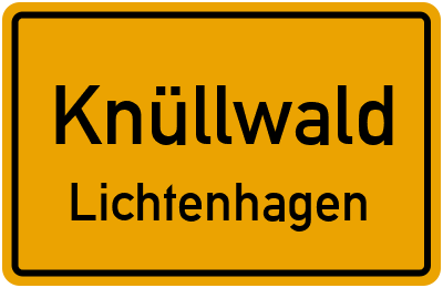 Ortsschild Knüllwald Lichtenhagen