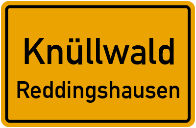 Ortsschild Knüllwald Reddingshausen