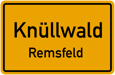 Ortsschild Knüllwald Remsfeld